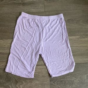 Purple cycling shorts